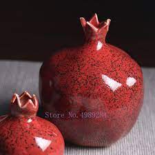 Crocus Flower Vase Pomegranate Design Clear Flower Jar Decorative Vase for Dining Hall Living Room