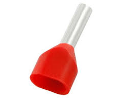 2.5mm Insulated Twin Cord End Ferrule-Red