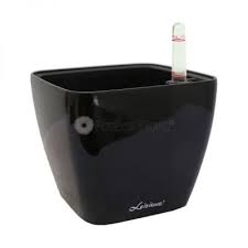 Self Watering Matte Finish Black Flower Pots Planter for Indoor Plants with Water Level Indicator