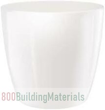 Brussels Diamond Round 20 – Flowerpot for Indoor – 20.0 x 18.6 cm – White