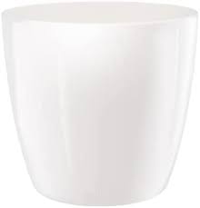 Brussels Diamond Round 20 – Flowerpot for Indoor – 20.0 x 18.6 cm – White