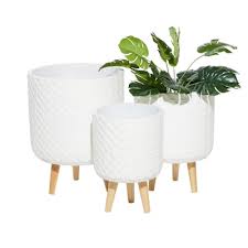 Ceramic Pot – White – Large