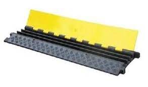 2 Channel Cable Protector, AE-12020, Plastic, 1000MM Length x 245MM Width, Black/Yellow