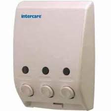 Intercare Soap Dispenser, Plastic, 3 Chambers, 300ML, White