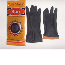 Sun Industrial Black Rubber Hand Glove Per Dozen