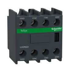 Schneider Electric Auxiliary Contact Block, LADN22, TeSys Deca, Front Mount, 2 NO + 2 NC, 10A