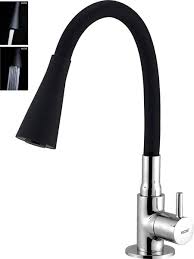 Single Lever Black Sink Mixer / Tap with Swivel Spout A9890F-1