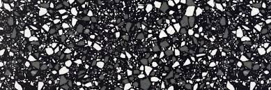 Black With White Solid Surface 76x367cm 12 mm Kitchen Counter Tops