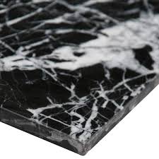Cracked Black K75 Solid Surface Sheet AC-SOLID-SLB-K75-12 76x367cm, 12mm