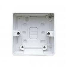 MK ELECTRIC Box 1 Gang PVC Surface 87 x 87 x 32mm White K2031WHI