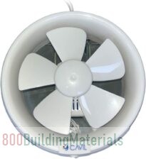 CAVIL – Round Exhaust Fan PVC (Heavy Duty) – Glass Mounted (Manual Shutter) – 1 Year Warranty (6 Inch)
