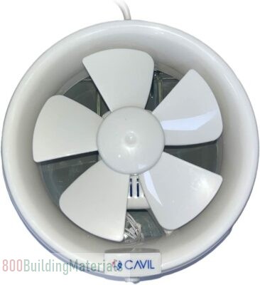 CAVIL – Round Exhaust Fan PVC (Heavy Duty) – Glass Mounted (Manual Shutter) – 1 Year Warranty (6 Inch)