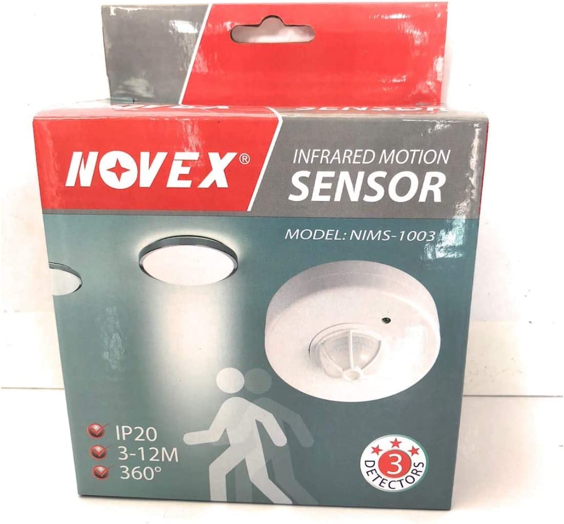 Novex 360 Degree Motion Detector Switch, 220-240V 1200W Ceiling Occupancy Movement Sensor Light Switch