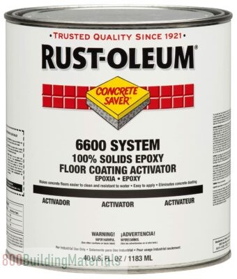 Rust-Oleum 283591 Clear 6600 System Concrete Saver Less Than 100 VOC Heavy Duty Maintenance Floor Coating, Activator