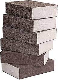 Sanding Sponge Apple Abrasives 6 pcs Coarse/Medium/Fine 3 Different Specifications Sanding Blocks Assortment, Reusable and Washable with Wet and Dry,