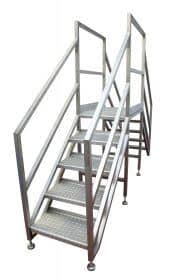 Radon Stainless Steel Mobile Steps Warehouse Ladder TJ-193
