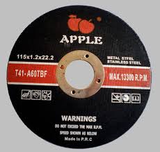 Apple Abrasives Cutting Disc, 0901, 115MM, Black, PK25