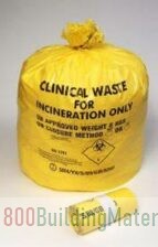 Infectious Linen High Density Isolation Medical Waste Bag, YWB-01, 50 x 60CM, Yellow, 30 Pcs/Pack