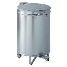 Cylindrical waste bins and sanitary containers