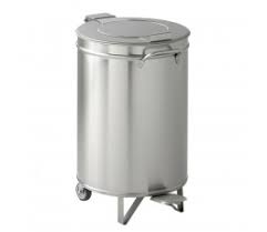 Cylindrical waste bins and sanitary containers