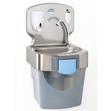 One-piece washbasin with electronic control