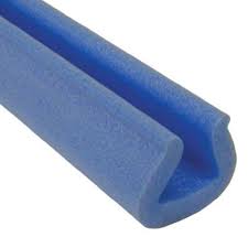 U-Profile Foam Edge Protector, 10MM Thk, 6CM Height x 3.2CM Width, 5 Mtrs Length, Blue