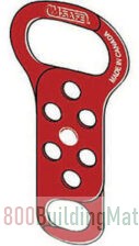 Lockout Hasp, HSP-SCORP, Steel, 25-38MM, Red