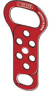 Lockout Hasp, HSP-SCORP, Steel, 25-38MM, Red