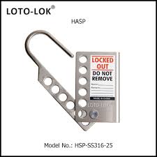 Loto-Lok Lockout Hasp, HSP-SS316-25, Steel, Silver