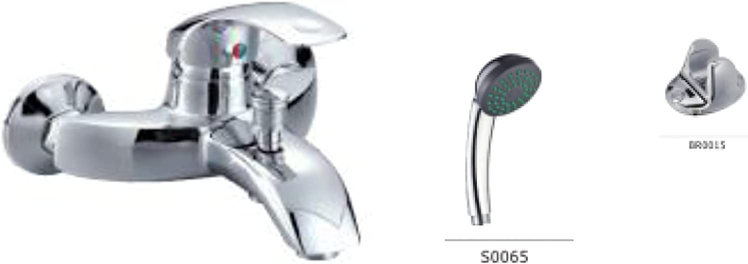 CAVIL Shower mixer Bath Mixer Set With Shower Head, Pipe and Wall Holder