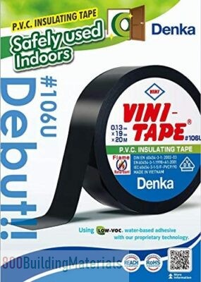Denka Vini Electrical Insulation Tape (Black) 10 Pieces
