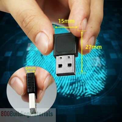360° USB Fingerprint Reader Touch Speedy Matching Multi Biometric Windows Security Key for Win 7 8 10 PC & Laptop