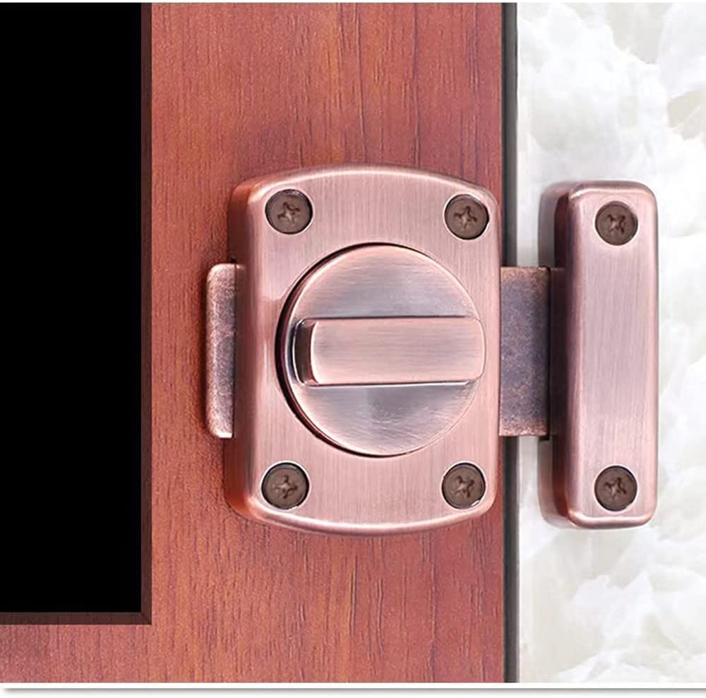 Rotate Barn Door Lock, Rust-Resistant Metal Gate Latch with Screws(4Pack Small)