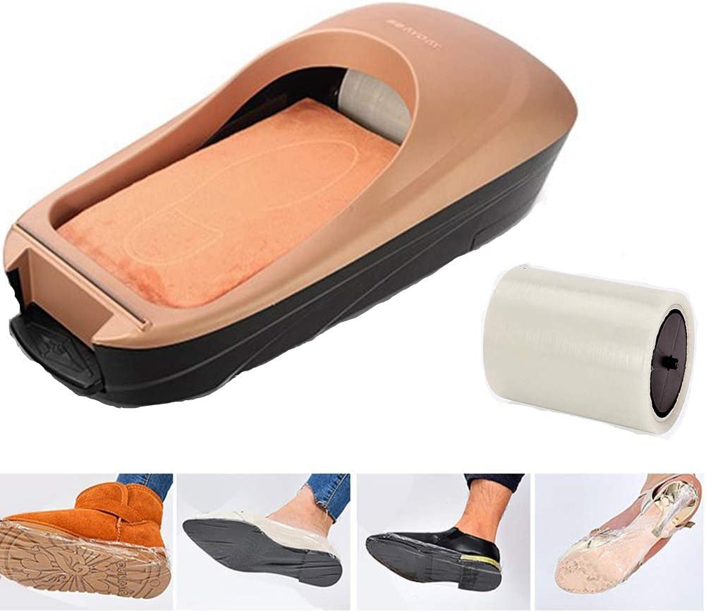 Automatic Shoe Cover Dispenser, Home Office Plastic Shoes Machine, with 1*Shoe Film