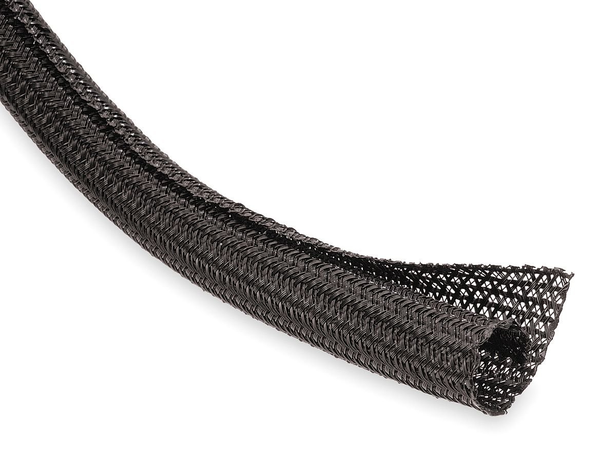 TechFlex F6N0.75BK F6 3 4 Braided Cable Sleeve Black 50 Feet