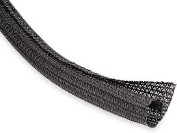TechFlex F6N0.75BK F6 3 4 Braided Cable Sleeve Black 50 Feet