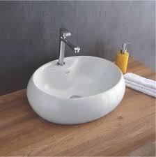 ITALCORound Wash Basin Countertop | Tabletop Ceramic Bathroom Sink | Wash Basin Over Counter | Wash Basin For Bathroom (14.5 x 14.5 x 5.9 Inch, White)