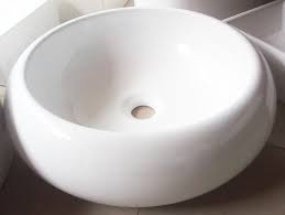 ITALCORound Wash Basin Countertop | Tabletop Ceramic Bathroom Sink | Wash Basin Over Counter | Wash Basin For Bathroom (14.5 x 14.5 x 5.9 Inch, White)