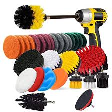 Drill Brush Attachments Set22 Pack, Scrub Pads & Sponge, Power Scrubber Brush with Extend Long Attachment All Purpose Cleaning Kit for Grout Tiles