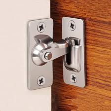 90 degree door clasp lock shift door lock button push pull button