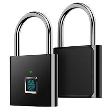 Electronic Door Lock Fingerprint Recognition Smart Keyless Waterproof Security Anti-Theft Padlock
