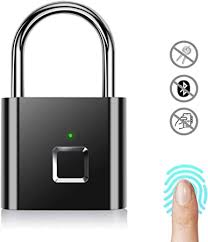 Electronic Door Lock Fingerprint Recognition Smart Keyless Waterproof Security Anti-Theft Padlock