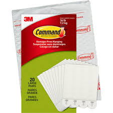 Command Large Picture Hanging Strips, White, Holds Up To 16 Lbs, 14-Pairs, Easy To Open Packaging