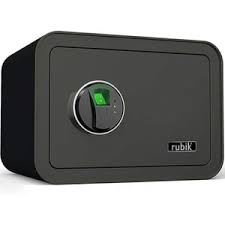 Rubik Safe Steel Box With Biometric Fingerprint Lock 35CM x 28CM Black RB25QC9