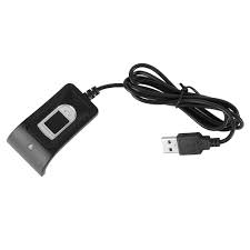 Compact USB Fingerprint Sensor with USB Cable 13.5 x 10 x 3.5cm Black