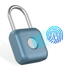 KASTWAVE Biometric Fingerprint Lock Waterproof Blue Fingerprint Padlock Smart Keyless Security Locker QLS-0315