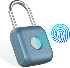 KASTWAVE Biometric Fingerprint Lock Waterproof Blue Fingerprint Padlock Smart Keyless Security Locker QLS-0315