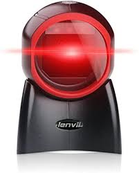 LENVII 2D Barcode Scanner Automatic Scanning QR Code Scanner Hands-Free USB Wired Barcode Reader 1D for POS PC Supermarket Bookstore Retail Mall
