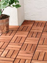 Rubik Acacia Wood Floor Decking and Patio Interlocking Tile Flooring Pavers Composite Decking For Indoor and Outdoor – Pack of 9 Tiles