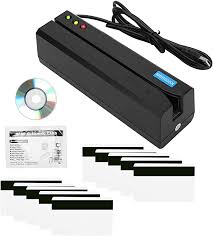 Magnetic Stripe Card Reader, USB Magnetic Credit Card Reader Writer Swiper for MSR605X Credit Card Machine LED Indicator Mini Magstripe Reader